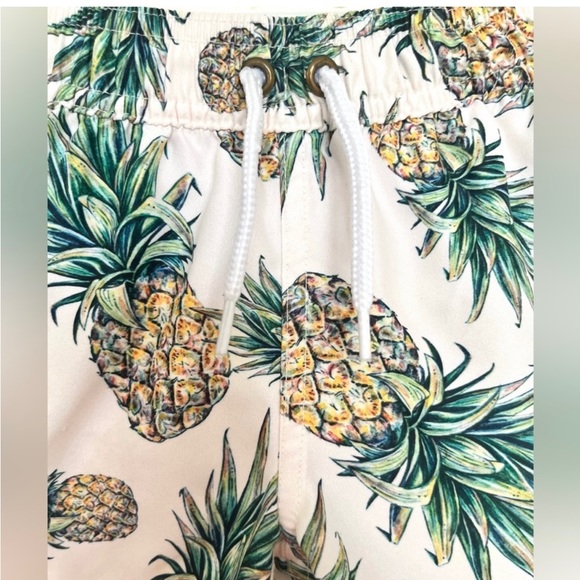 Starting Out NWT Pineapple Ivory Boy Swim Trunks - Picture 3 of 5
